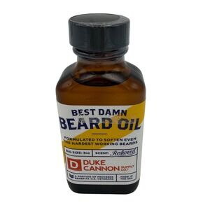 Duke Cannon Best Damn Beard Oil Redwood Scent 3oz Mens Grooming New SEALED